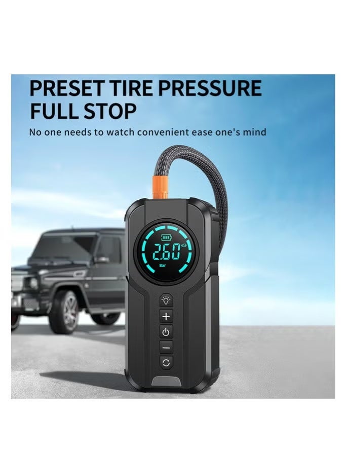 DX414 6000mAh Portable Car Starter with Integrated Air Blower, Emergency Jump Starter and Multi-Purpose Power Bank for Cars, Motorbikes & Outdoor Travel - Image 1